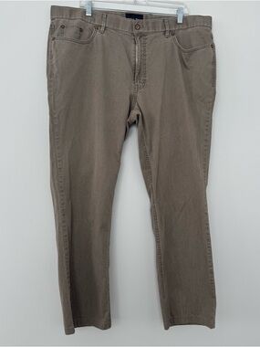 Hiltl Seth Jeans Luxury Twill Cotton Trousers Men's 42/34 (42x29) Taupe Western